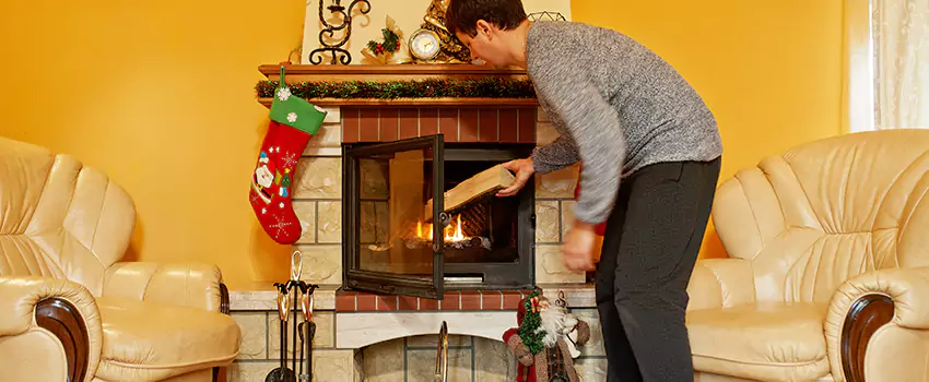 Rusted Metal Fireplace Restoration in Brownsburg, Indiana